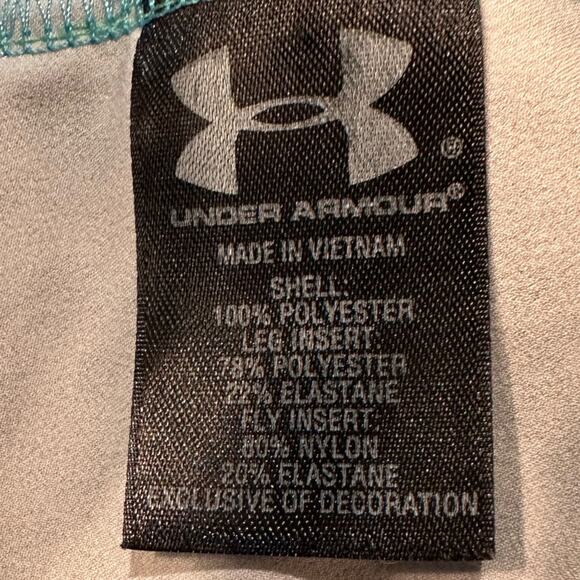 Under Armour Mens Size 40 Turquoise Polyester Unlined Swim Trunks - Picture 4 of 6
